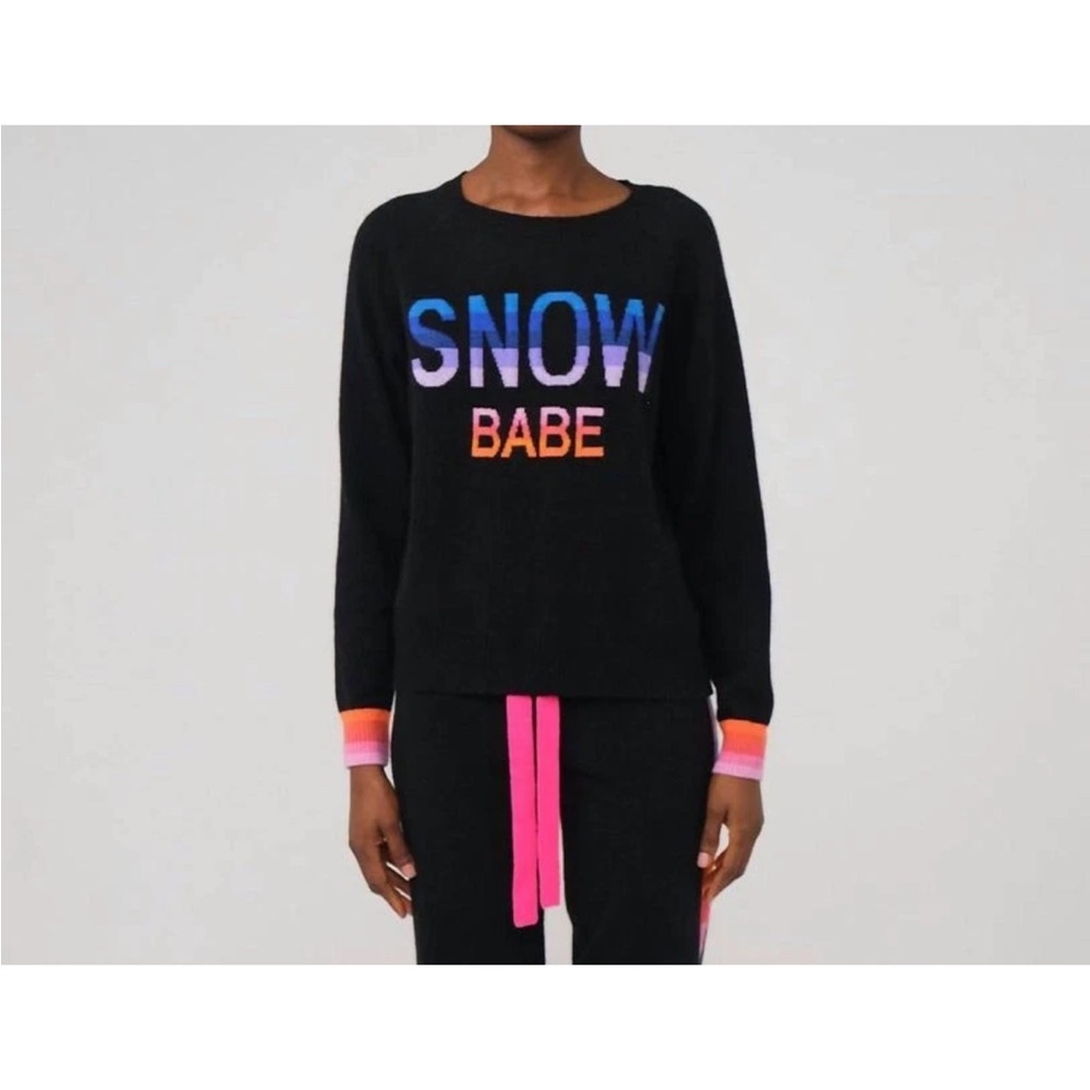 Brodie Cashmere Black 'Snow Babe' Sweater size small